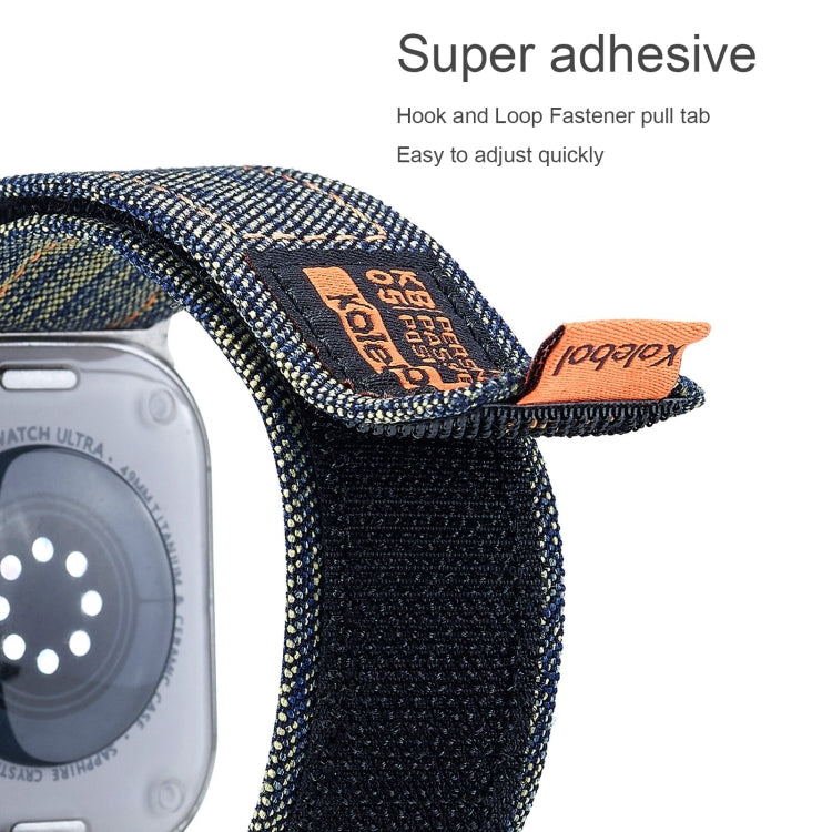 For Apple Watch SE 2022 40mm Cowboy Nylon Hook and Loop Fastener Watch Band