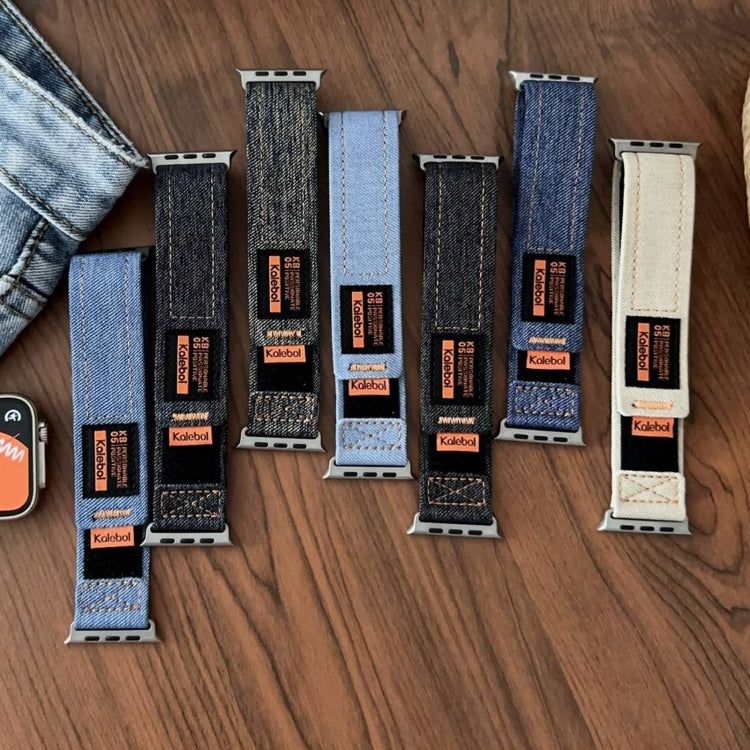 For Apple Watch SE 40mm Cowboy Nylon Hook and Loop Fastener Watch Band