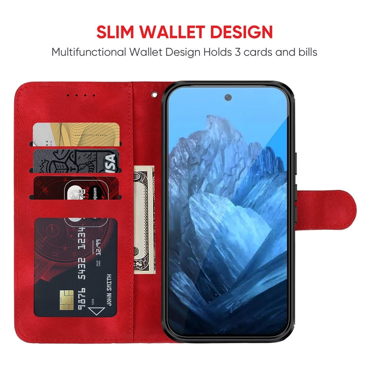 For Google Pixel 9 / 9 Pro Skin Feel Geometric Lines Leather Phone Case