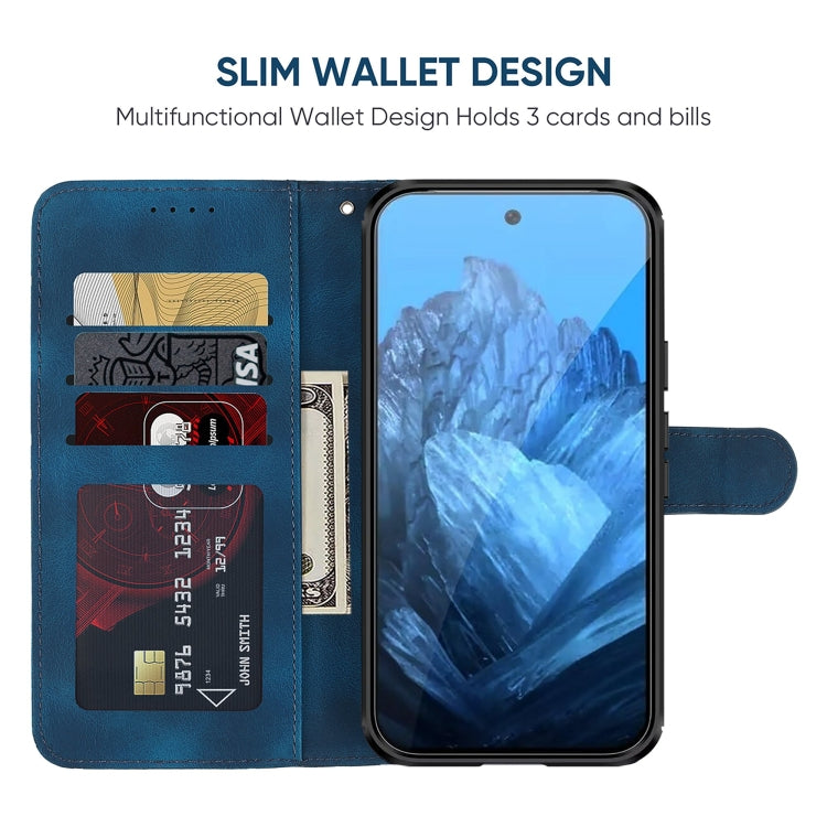 For Google Pixel 9 / 9 Pro Skin Feel Geometric Lines Leather Phone Case