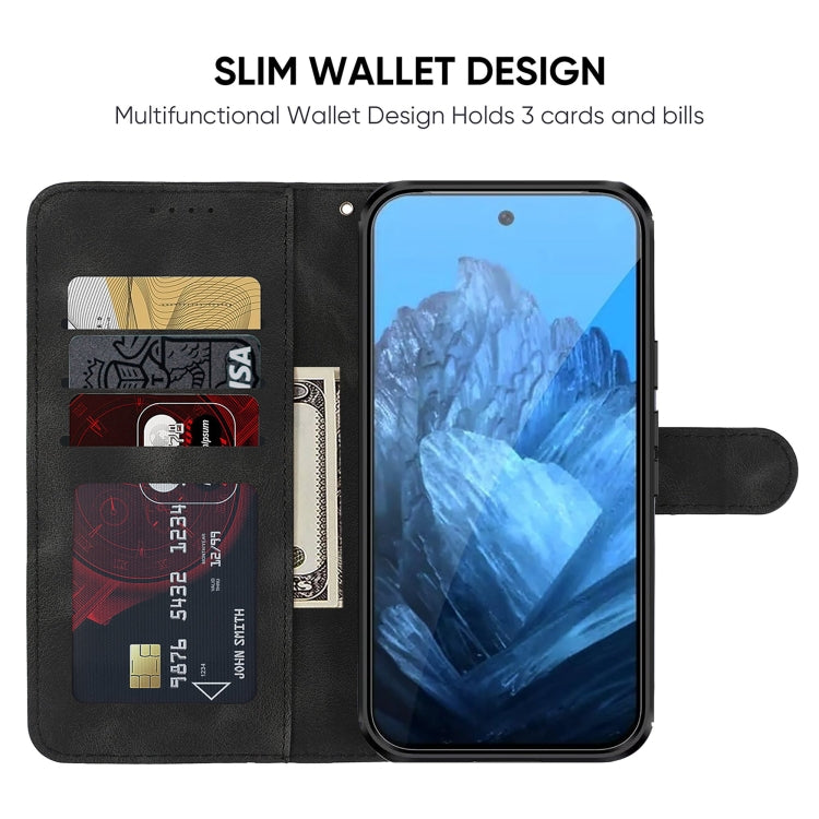 For Google Pixel 9 Pro XL Skin Feel Geometric Lines Leather Phone Case