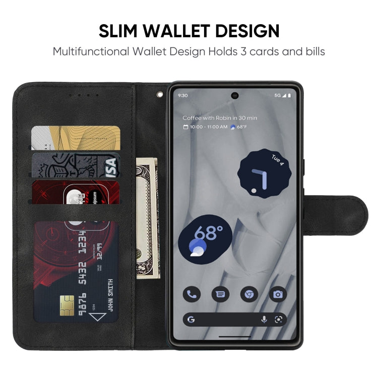 For Google Pixel 8 Skin Feel Geometric Lines Leather Phone Case