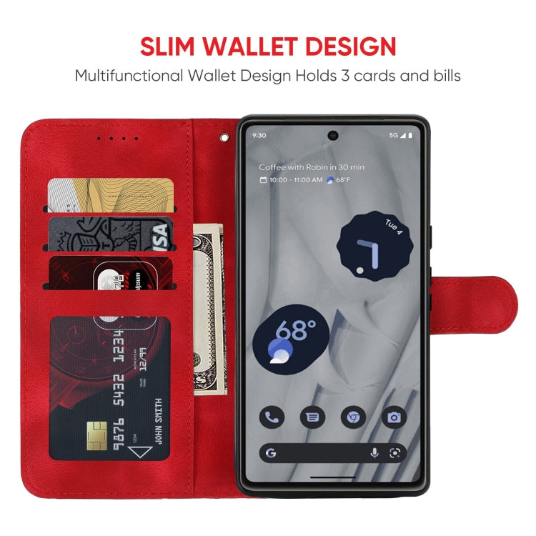 For Google Pixel 8 Skin Feel Geometric Lines Leather Phone Case