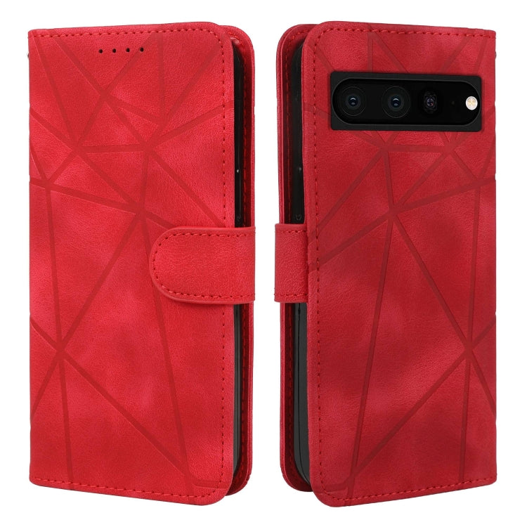For Google Pixel 8 Pro Skin Feel Geometric Lines Leather Phone Case