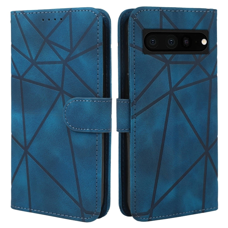 For Google Pixel 8 Pro Skin Feel Geometric Lines Leather Phone Case
