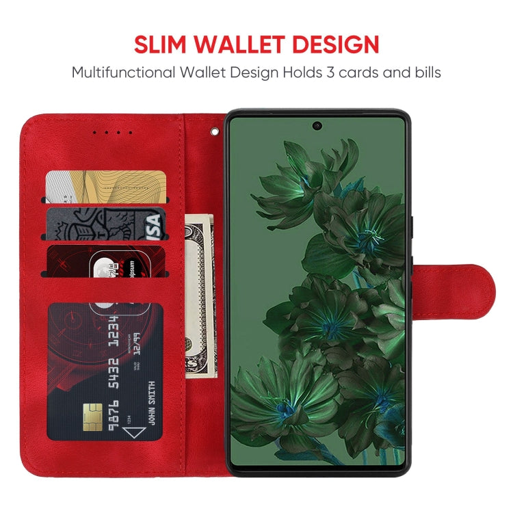 For Google Pixel 7a Skin Feel Geometric Lines Leather Phone Case