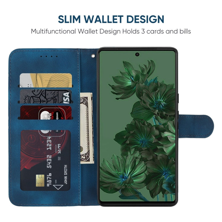 For Google Pixel 7a Skin Feel Geometric Lines Leather Phone Case