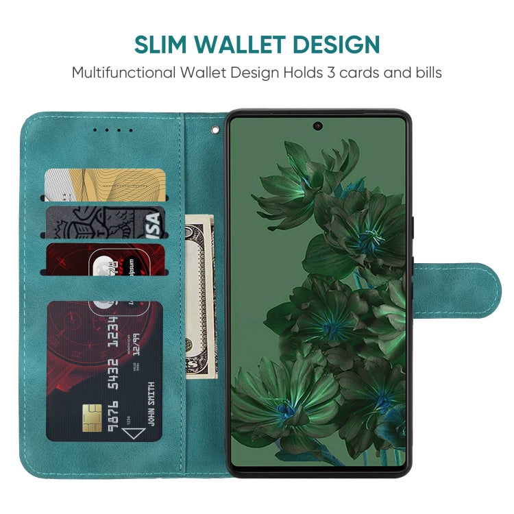 For Google Pixel 7a Skin Feel Geometric Lines Leather Phone Case