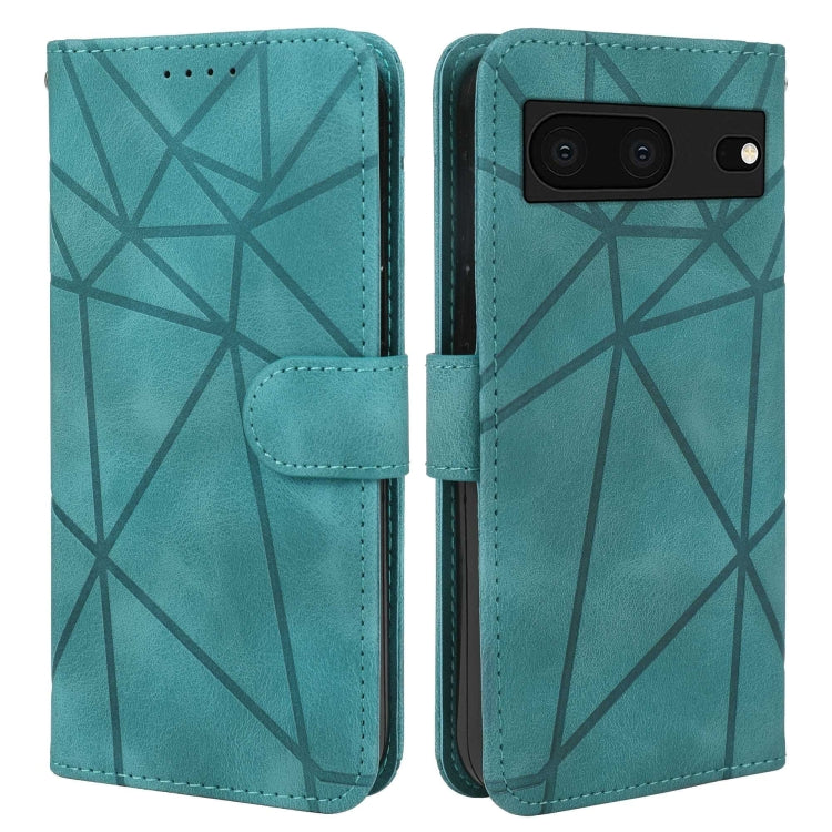For Google Pixel 7 Skin Feel Geometric Lines Leather Phone Case