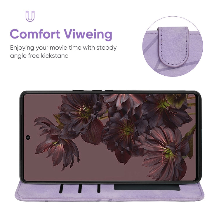 For Google Pixel 7 Pro Skin Feel Geometric Lines Leather Phone Case
