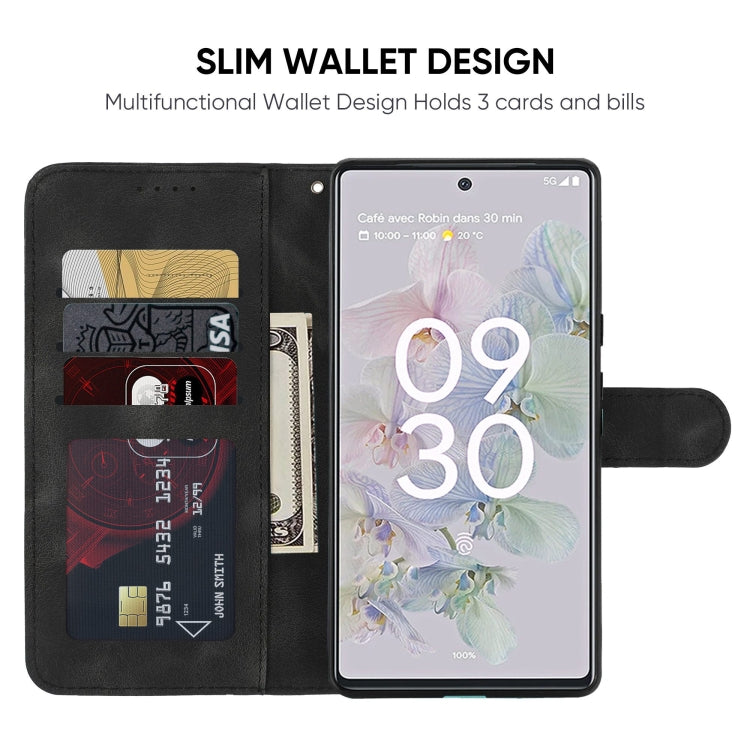 For Google Pixel 6a Skin Feel Geometric Lines Leather Phone Case