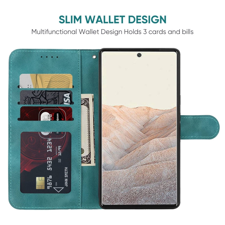 For Google Pixel 6 Skin Feel Geometric Lines Leather Phone Case