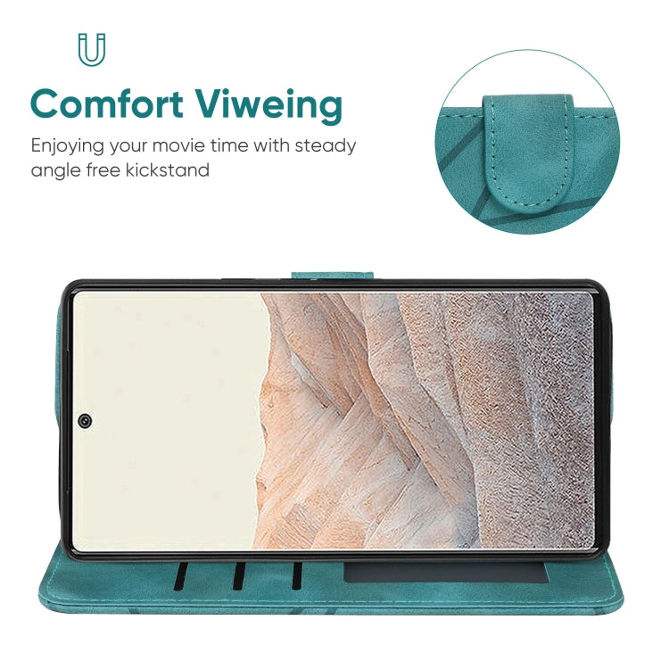 For Google Pixel 6 Skin Feel Geometric Lines Leather Phone Case