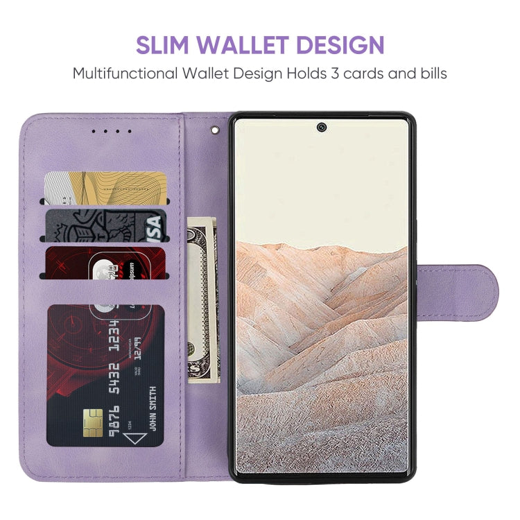 For Google Pixel 6 Skin Feel Geometric Lines Leather Phone Case