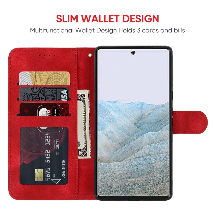 For Google Pixel 6 Pro Skin Feel Geometric Lines Leather Phone Case