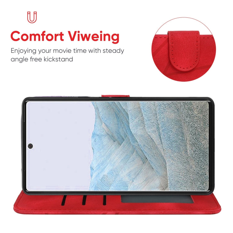 For Google Pixel 6 Pro Skin Feel Geometric Lines Leather Phone Case