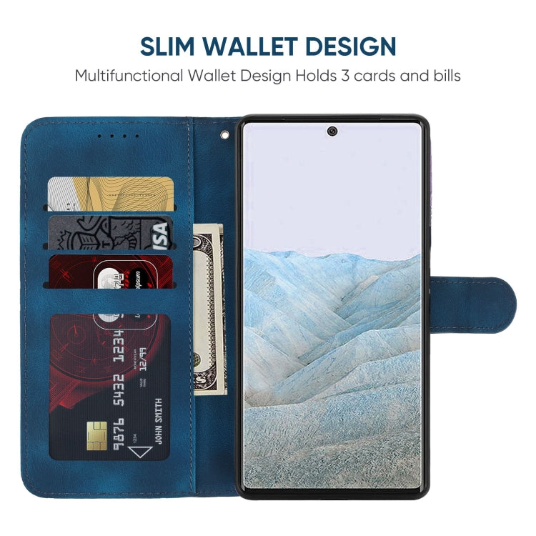 For Google Pixel 6 Pro Skin Feel Geometric Lines Leather Phone Case