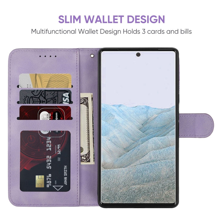 For Google Pixel 6 Pro Skin Feel Geometric Lines Leather Phone Case
