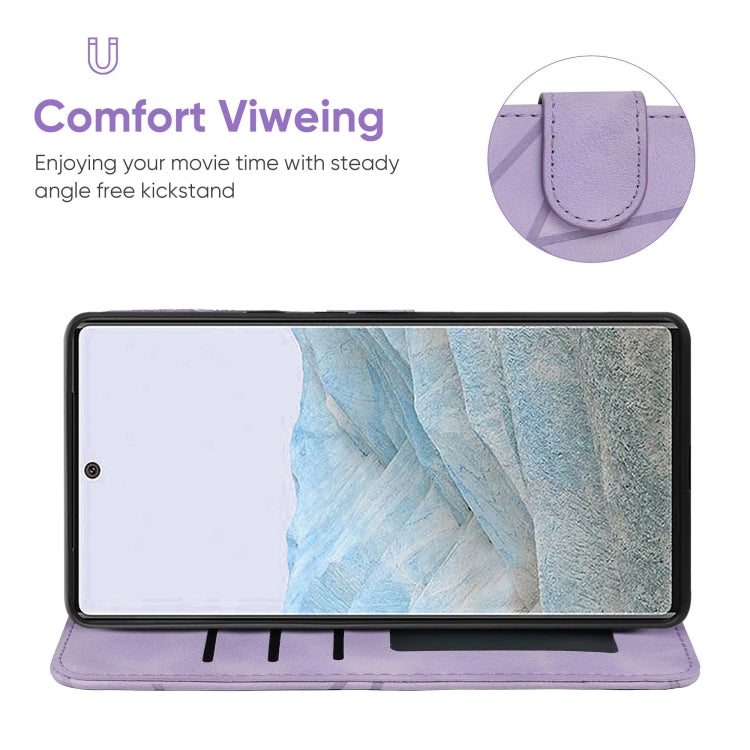 For Google Pixel 6 Pro Skin Feel Geometric Lines Leather Phone Case