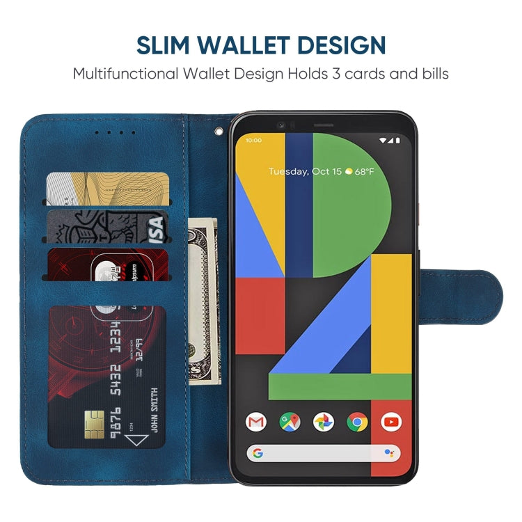 For Google Pixel 4 XL Skin Feel Geometric Lines Leather Phone Case