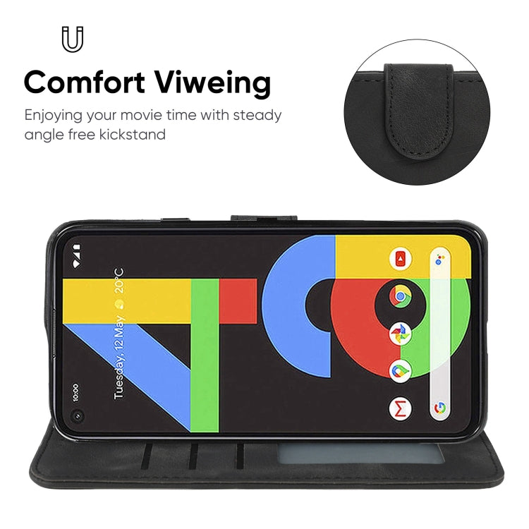 For Google Pixel 4a 4G Skin Feel Geometric Lines Leather Phone Case