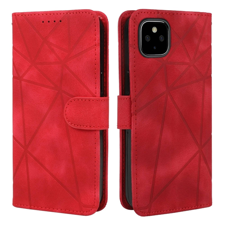 For Google Pixel 4a 5G Skin Feel Geometric Lines Leather Phone Case