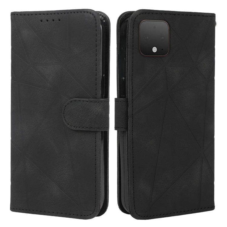 For Google Pixel 4 Skin Feel Geometric Lines Leather Phone Case