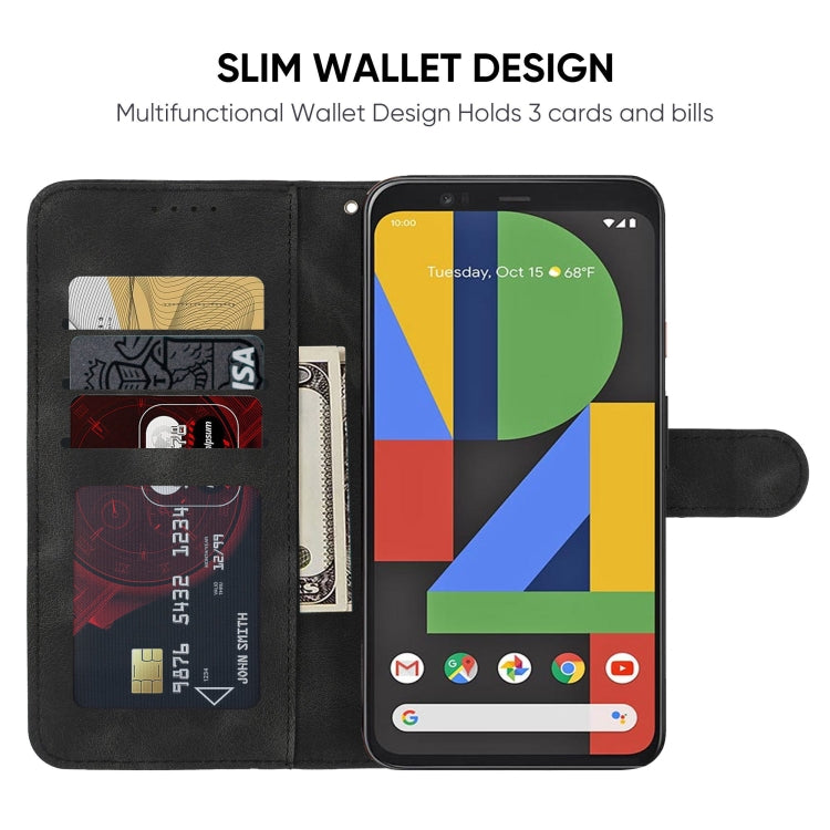 For Google Pixel 4 Skin Feel Geometric Lines Leather Phone Case