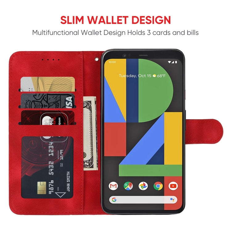 For Google Pixel 4 Skin Feel Geometric Lines Leather Phone Case