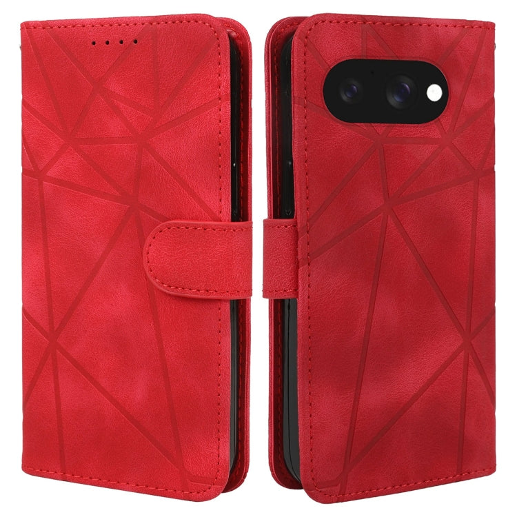 For Google Pixel 9a Skin Feel Geometric Lines Leather Phone Case