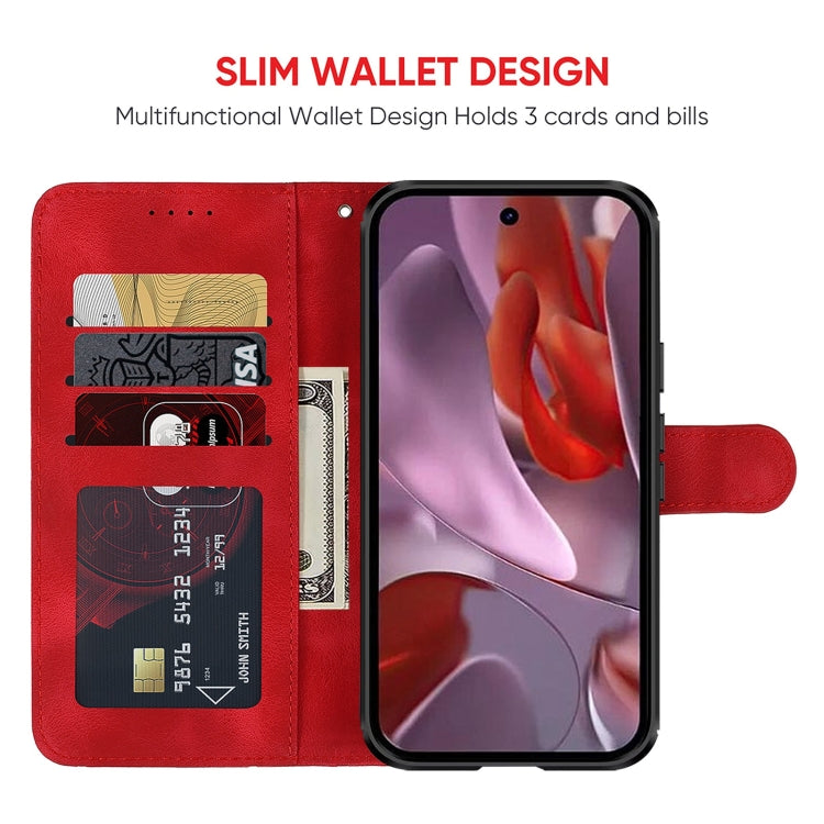 For Google Pixel 9a Skin Feel Geometric Lines Leather Phone Case