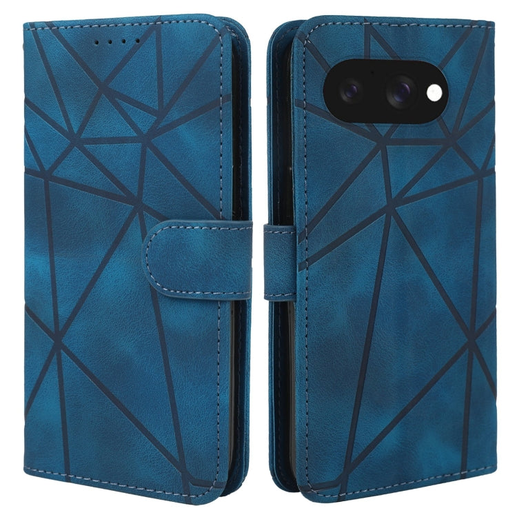 For Google Pixel 9a Skin Feel Geometric Lines Leather Phone Case