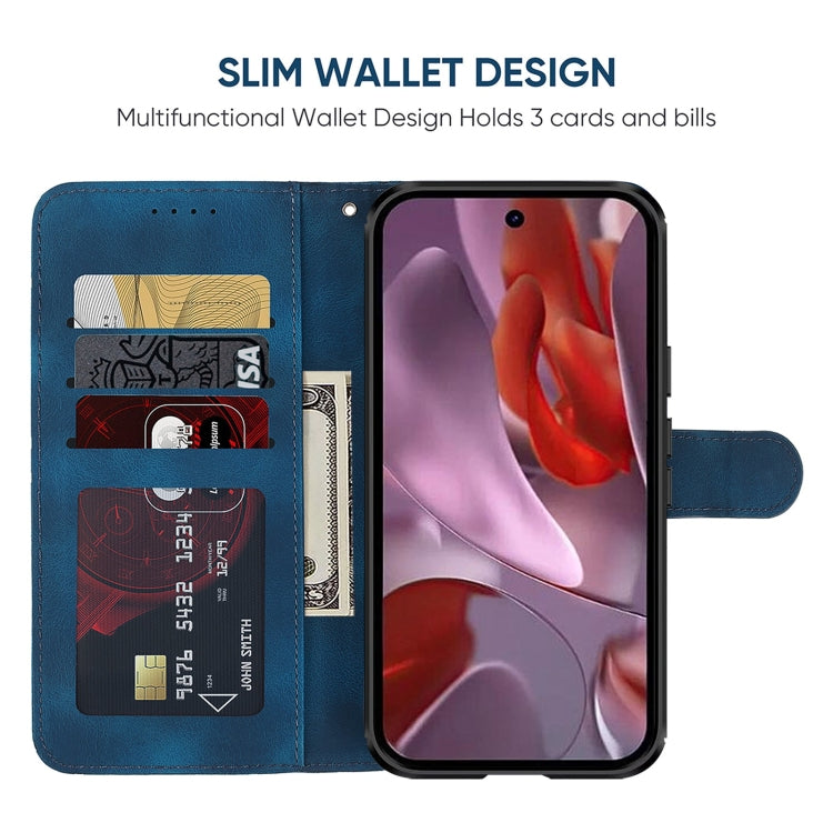 For Google Pixel 9a Skin Feel Geometric Lines Leather Phone Case