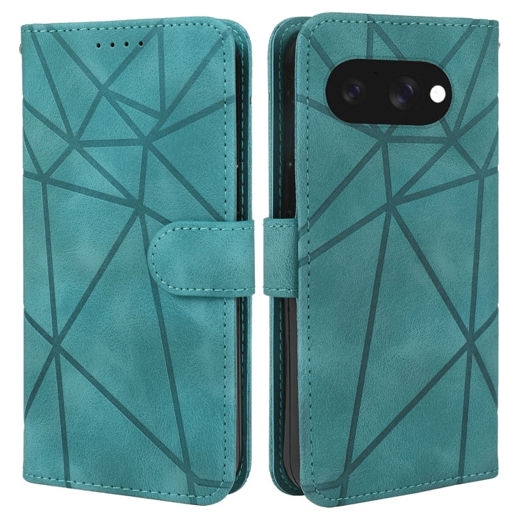 For Google Pixel 9a Skin Feel Geometric Lines Leather Phone Case