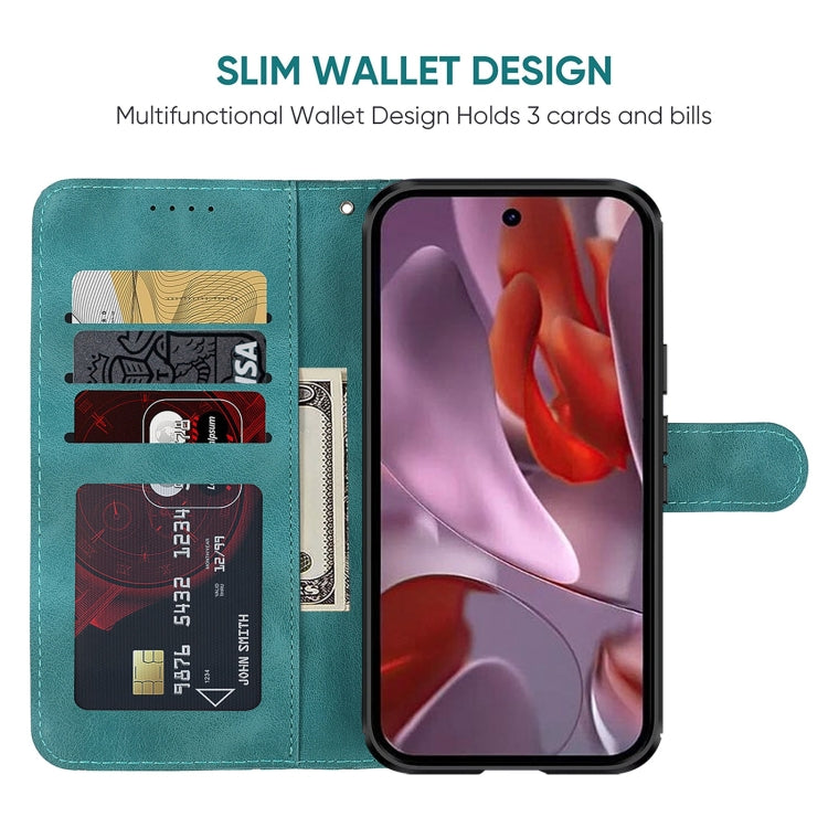 For Google Pixel 9a Skin Feel Geometric Lines Leather Phone Case