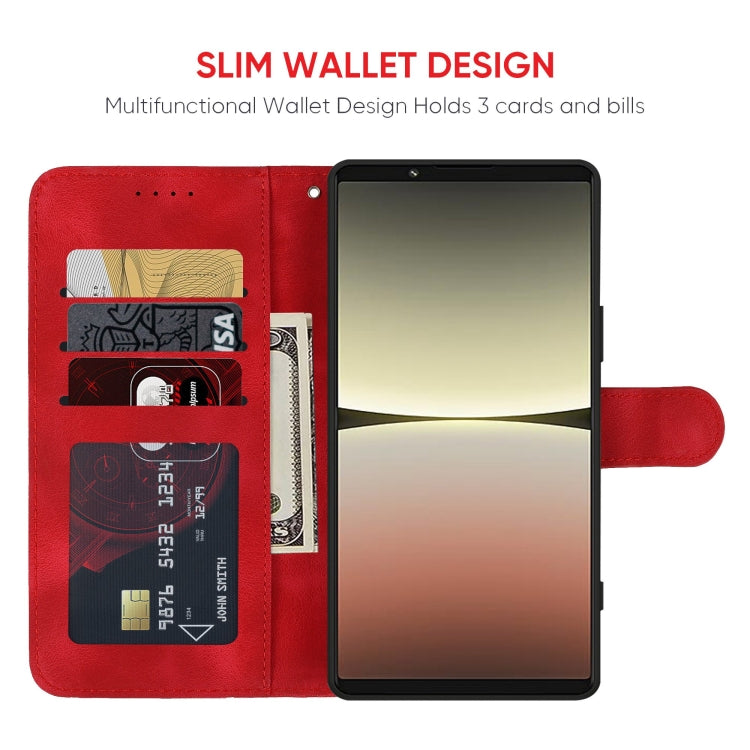 For Sony Xperia 5 IV Skin Feel Geometric Lines Leather Phone Case