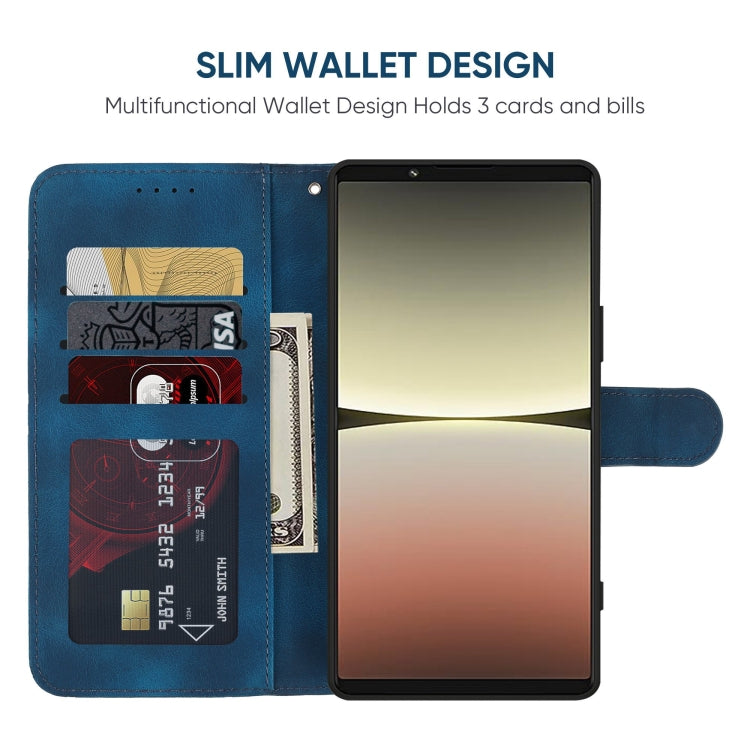 For Sony Xperia 5 IV Skin Feel Geometric Lines Leather Phone Case