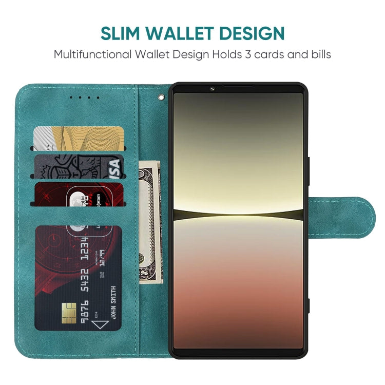 For Sony Xperia 5 IV Skin Feel Geometric Lines Leather Phone Case
