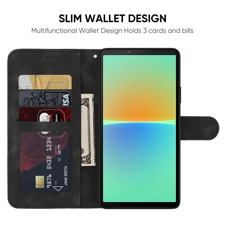For Sony Xperia 10 IV Skin Feel Geometric Lines Leather Phone Case