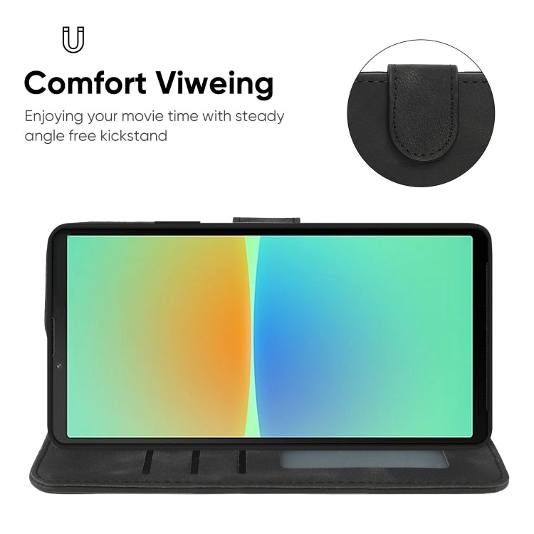 For Sony Xperia 10 IV Skin Feel Geometric Lines Leather Phone Case