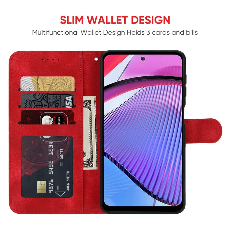 For Motorola Moto G Power 2023 Skin Feel Geometric Lines Leather Phone Case