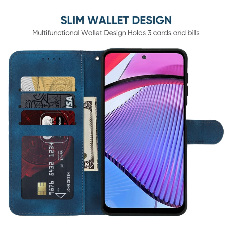 For Motorola Moto G Power 2023 Skin Feel Geometric Lines Leather Phone Case