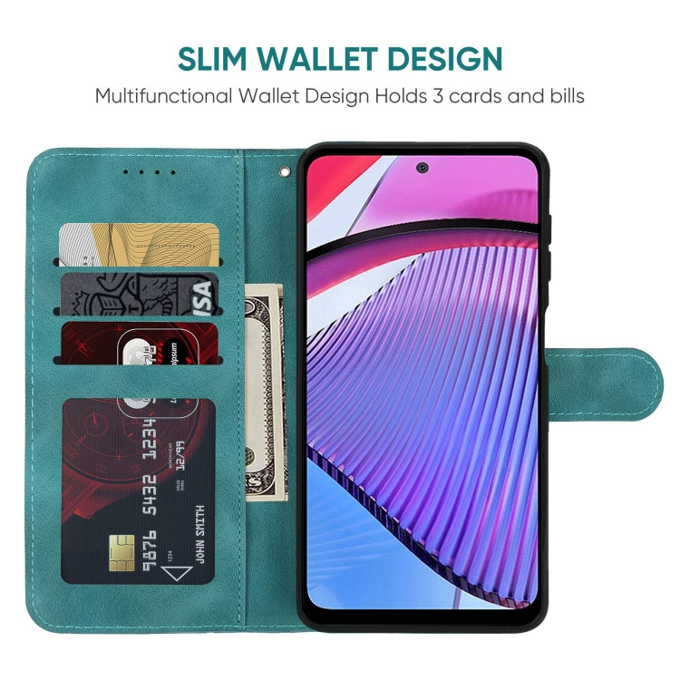 For Motorola Moto G Power 2023 Skin Feel Geometric Lines Leather Phone Case