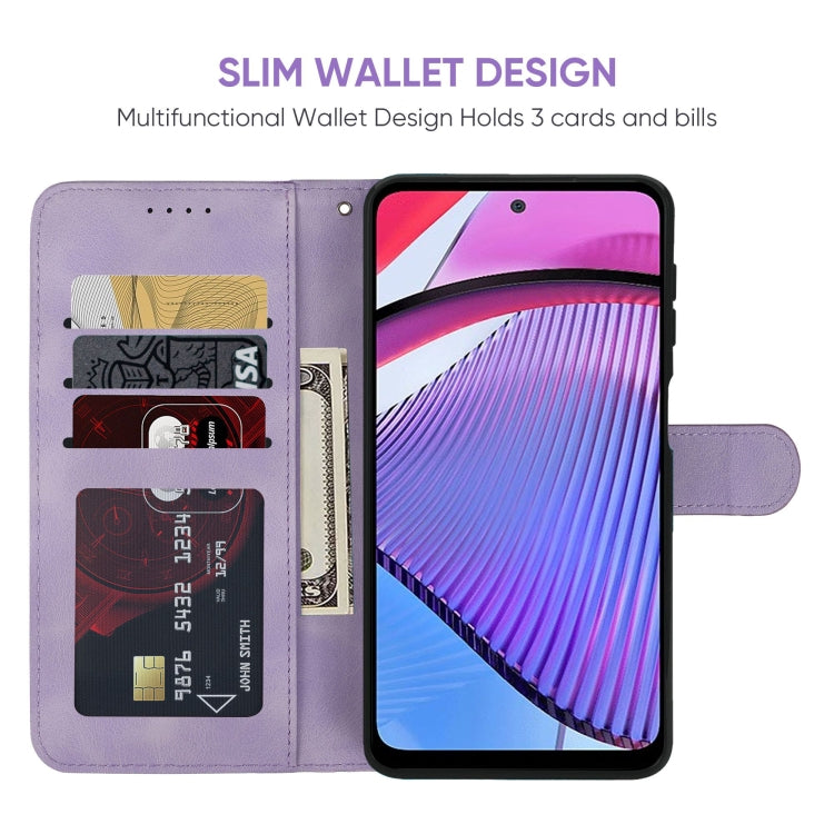 For Motorola Moto G Power 2023 Skin Feel Geometric Lines Leather Phone Case