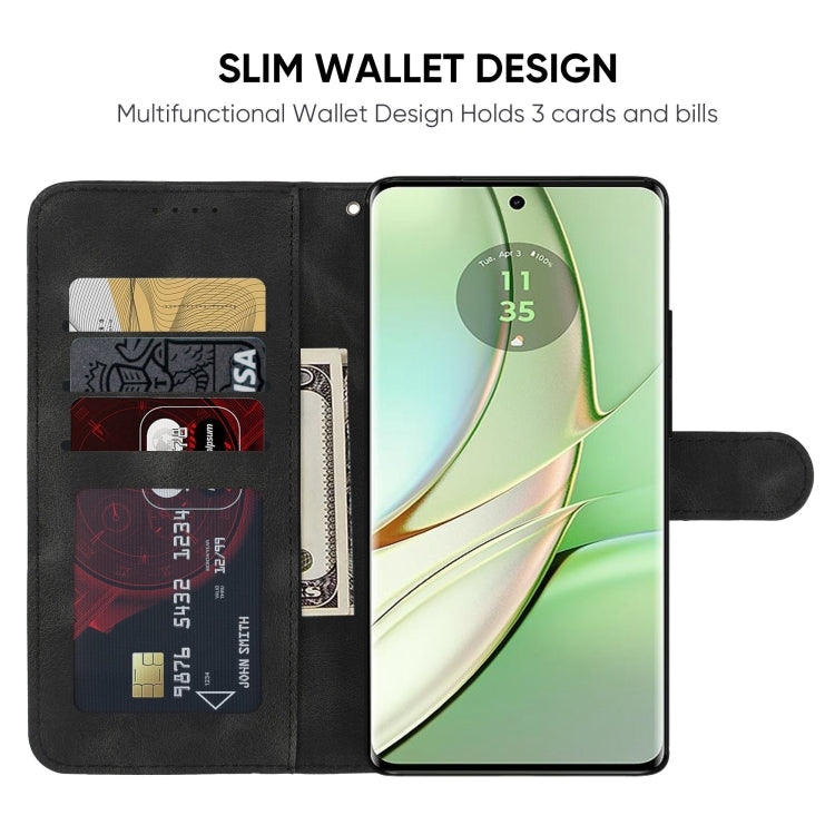 For Motorola Edge 40 Skin Feel Geometric Lines Leather Phone Case