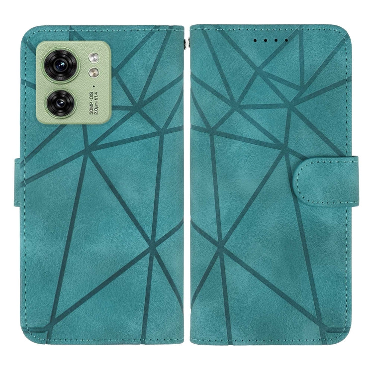 For Motorola Edge 40 Skin Feel Geometric Lines Leather Phone Case