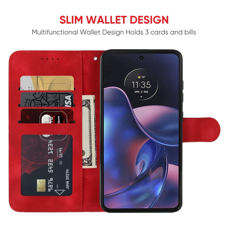 For Motorola Edge 2022 Skin Feel Geometric Lines Leather Phone Case