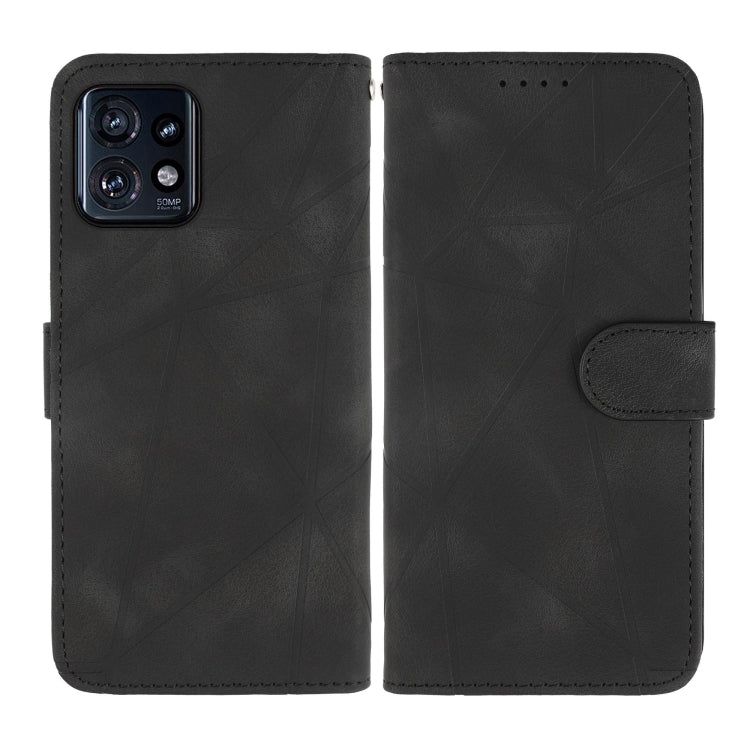 For Motorola Edge+ 2023 Skin Feel Geometric Lines Leather Phone Case