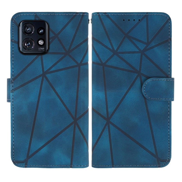 For Motorola Edge+ 2023 Skin Feel Geometric Lines Leather Phone Case