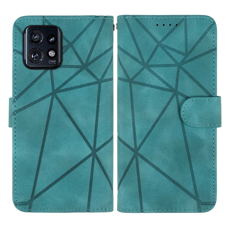 For Motorola Edge+ 2023 Skin Feel Geometric Lines Leather Phone Case